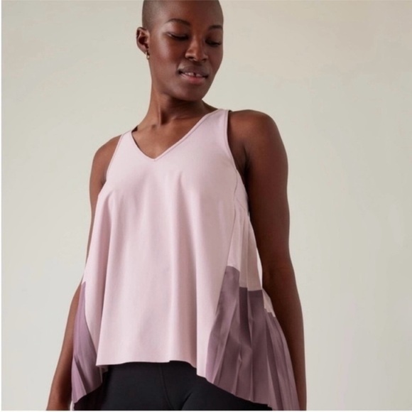 Athleta Swing Forward Pleated Tank Top - Picture 1 of 8